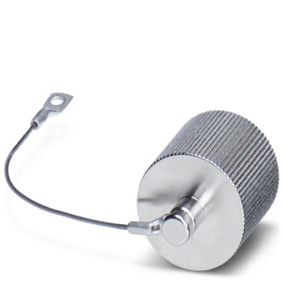 Phoenix Contact Dust Protection Cap; SH-Z2302; w/ steel wire and lug; device fastening; for M23 hybrid connectors; metal; IP67